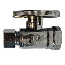 746536 Straight Supply Stop, 3/8-in FPT x 3/8-in Compression, Brass Body, Chrome-Plated