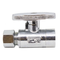 746566 Straight Supply Stop, 1/2 x 3/8-in Nominal, Sweat x Compression, Brass Body, Chrome-Plated