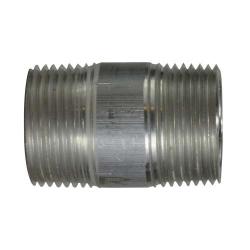 76105 Pipe Nipple, 1 in MPT x 1 in MPT, 4 in L, Aluminum