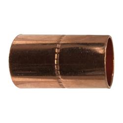 77211 Solder Joint Coupling with Rolled up Tube Stop, 2-1/2 in C x 2-1/2 in C, Copper