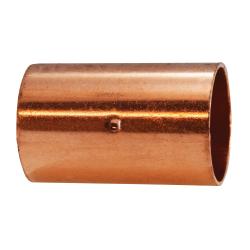 77238 Solder Joint Coupling with Dimpled Tube Stop, 1/2 in C x 1/2 in C, Copper