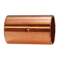 77241 Solder Joint Coupling with Dimpled Tube Stop, 1 in C x 1 in C, Copper