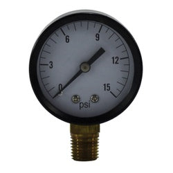 80005 Pneumatic Pressure Gauge, 2-in Dial, 0 to 160 psi Measuring Range, 1/4-in Connection