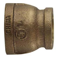 80119-1208 Reducing Coupling, 3/4 in FPT x 1/2 in FPT, Bronze