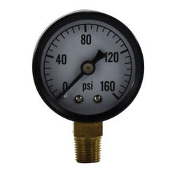 80501 Pneumatic Pressure Gauge, 1-1/2 in Dial, 0 to 15 psi Measuring Range, 1/8 in Connection
