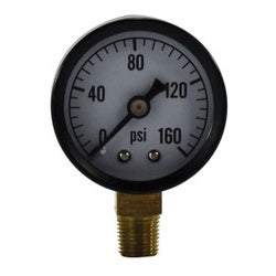 80502 Pneumatic Pressure Gauge, 1-1/2 in Dial, 0 to 30 psi Measuring Range, 1/8 in Connection