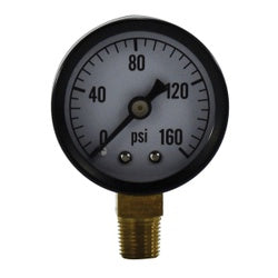 80505 Pneumatic Pressure Gauge, 1-1/2 in Dial, 0 to 160 psi Measuring Range, 1/8 in Connection