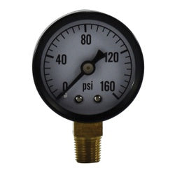 80506 Pneumatic Pressure Gauge, 1-1/2 in Dial, 0 to 200 psi Measuring Range, 1/8 in Connection
