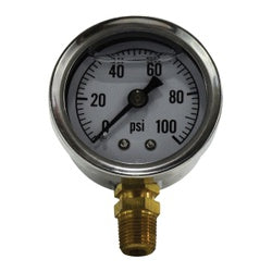 80606 Pneumatic Pressure Gauge, 1-1/2 in Dial, 0 to 200 psi Measuring Range, +/-1.5 % Accuracy