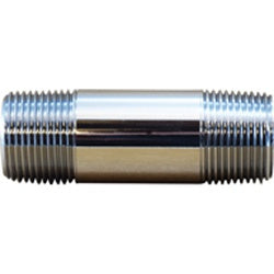 81300-40 Pipe Nipple, 2-1/2 in 2-1/2 in, Close, Brass, Chrome-Plated
