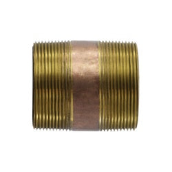 82300-6470 Pipe Nipple, 4 in MPT x 4 in MPT, 7 in, Brass