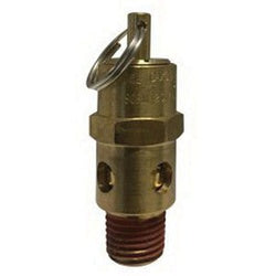 87003 Safety Valve, 1/4 in Nominal, MPT, 140 cfm, 150 psi Pressure, Brass Body