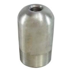 90213 Bull Plug with 1/4 Tap, 2 in MPT, Steel, Zinc-Plated, SCH 80/XH Schedule