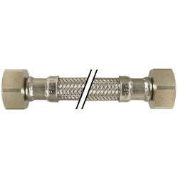 922430 Lavatory Connector, 30-in L, Stainless Steel Braid, Heavy Duty Brass Inserts
