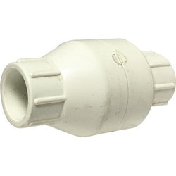 940329 Glue In-Line Spring Check Valve, 1-1/2 in Nominal, Slip x Slip, PVC Body, Domestic