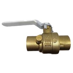941164LFD Ball Valve with Drain, 3/4 in Nominal, Sweat x Sweat, 600 psi WOG Pressure
