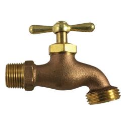 942170 Hose Bibb Valve, 1/2 in Nominal, MIP x GHT Connection