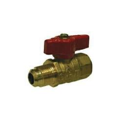 943351 Gas Ball Valve, 5/8 x 3/4 in Nominal, Flared x FIP, 125 psi Pressure, Brass Body