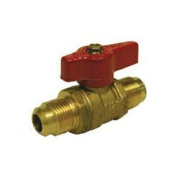 943344 Gas Ball Valve, 15/16 in Nominal, Flared x Flared, 125 psi Pressure, Brass Body