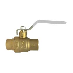 943615LF Ball Valve, 1-1/4 in Nominal, Sweat x Sweat, 600 psi WOG Pressure