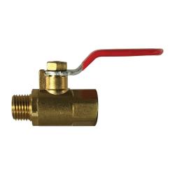 944101 Mini Ball Valve, 1/4 in Nominal, MIP x FIP, 200 psi WOG Pressure, -20 to 250 deg F