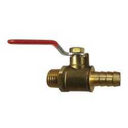 944132 Mini Ball Valve, 1/8 x 1/4 in Nominal, MIP x Hose Barbed, 200 psi WOG Pressure
