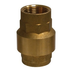 944402V In-Line Check Valve, 3/8 in Nominal, FNPT x FNPT, Brass Body, Domestic
