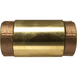 944428 In-Line Lift Check Valve, 1/4 in Nominal, FNPT, Forged Brass Body, Import