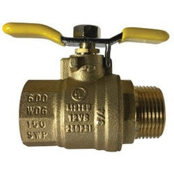 948170T Ball Valve, 1/4 in Nominal, MPT x FPT, 600 psi WOG Pressure, -20 to 300 deg F