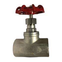 949308 Globe Valve, 2 in Nominal, Threaded, 200 psi Pressure, 316 Stainless Steel Body