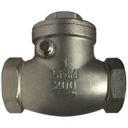 949358 Swing Check Valve, 2 in Nominal, FPT, CF8M 316 Stainless Steel Body, Import