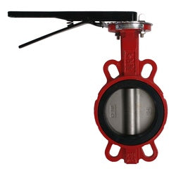 9650L4SE Butterfly Valve, 4 in Nominal, Flangeless, Ductile Iron Body