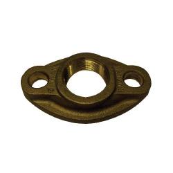 970208 Water Meter Oval Flange, 2 in, Brass