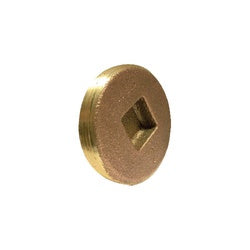 970307 Countersunk Cleanout Plug, 2 in MIP, Brass