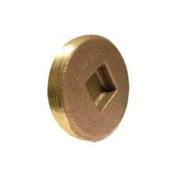 970314 Countersunk Head Cleanout Plug, 8 in MPT, Brass