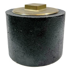 970803RH Raised Head Cleanout Plug, 4 x 3 in, Iron