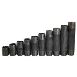 973572 10-Piece Single Run Pipe Nipple Assortment, 1 in MPT x 1 in MPT, Steel, Black, SCH 40 Schedule