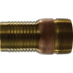 973605 Combination King Nipple, 2 in Hose Barbed x 2 in MPT, Brass