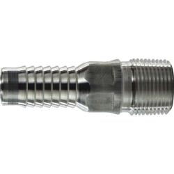 973621 Combination King Nipple, 3/4 in Hose Barbed x 3/4 in MPT, Aluminum