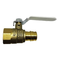 973635LF Ball Valve, 1/2 x 1/2 in Nominal, PEX x FNPT, 400 psi Pressure, Forged Brass Body