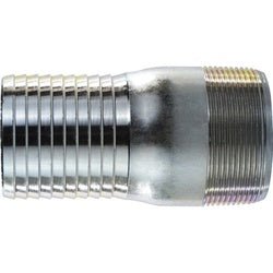 973913 Adapter, 3 in Barbed x 3 in Male, Steel, Galvanized