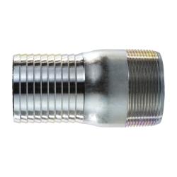 973914 Combination King Nipple, 4 in Hose Barbed x 4 in MPT, Steel