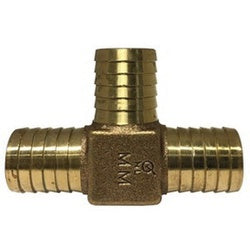 973967LF Insert Tee, 1-1/4 in Hose Barbed x 1-1/4 in Hose Barbed x 1-1/4 in Hose Barbed, Bronze