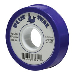 982120 Thread Seal Tape, 3.5 mil Thick, 1/2 in W, 1368 in L, Blue, PTFE, 0.8 g/cc Density