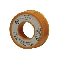 982126 Gas Line Tape, 4 mil Thick, 1/2 in W, 520 in L, Yellow