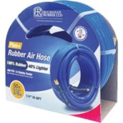 BAIRLT-038-300BM45-100 Air Hose, 3/8 x 1/4 in Nominal, 100 ft L, Rubber Tube, Blue