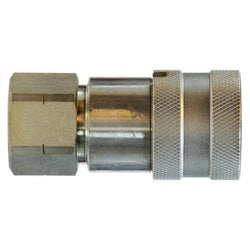 FF Series FF1F Flat Face Pipe Coupler, 1-in Body x 1-in Female NPT, Steel