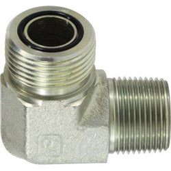 FS2501128 90 deg Elbow, 1-3/8 in Male ORFS x 1/2 in MIP, Steel