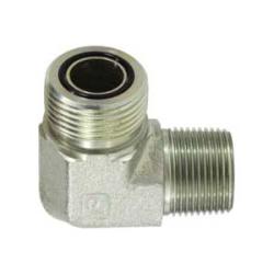 FS250186 90 deg Elbow, 13/16 in Female ORFS x 3/8 in MPT, Steel