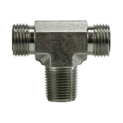 FS26011616 Branch Tee, 1-in Male O-Ring Face Seal x 1-in Male O-Ring Face Seal x 1-in